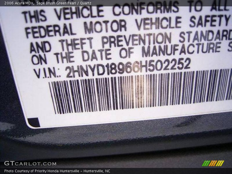 Sage Brush Green Pearl / Quartz 2006 Acura MDX