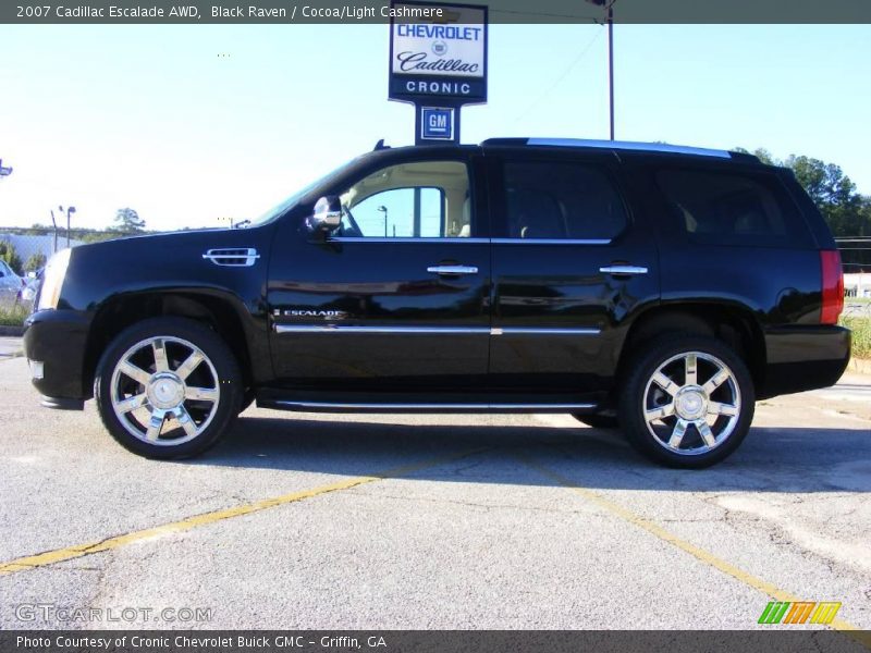 Black Raven / Cocoa/Light Cashmere 2007 Cadillac Escalade AWD