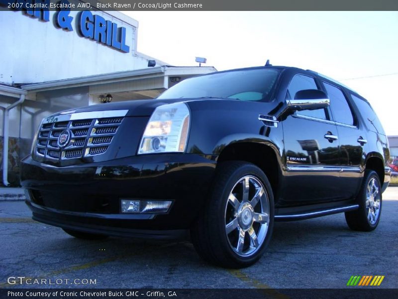Black Raven / Cocoa/Light Cashmere 2007 Cadillac Escalade AWD