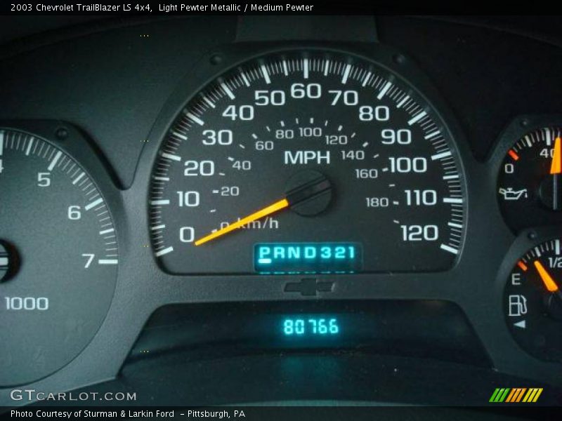 Light Pewter Metallic / Medium Pewter 2003 Chevrolet TrailBlazer LS 4x4