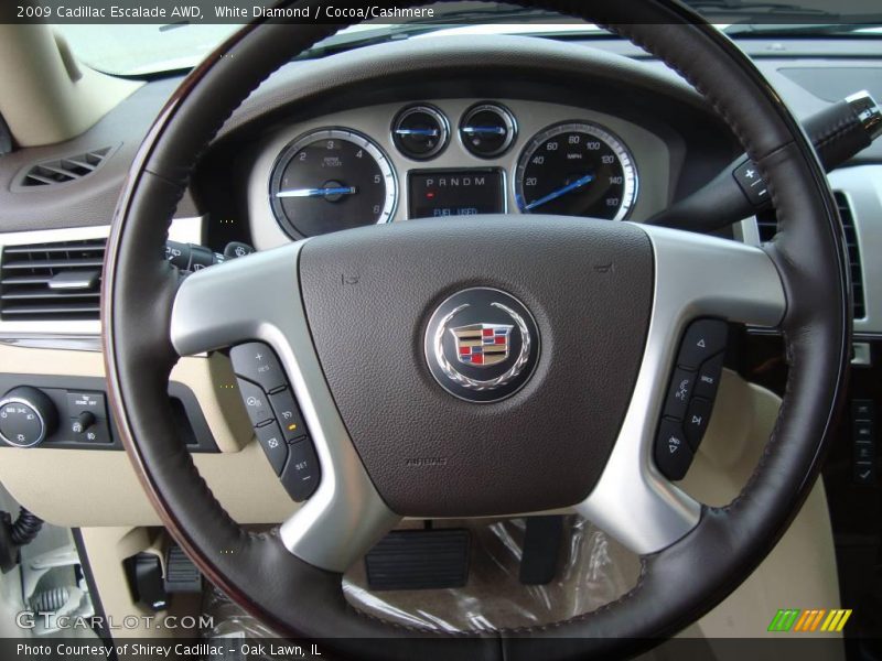 White Diamond / Cocoa/Cashmere 2009 Cadillac Escalade AWD
