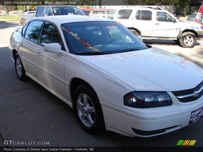 White / Medium Gray 2005 Chevrolet Impala LS