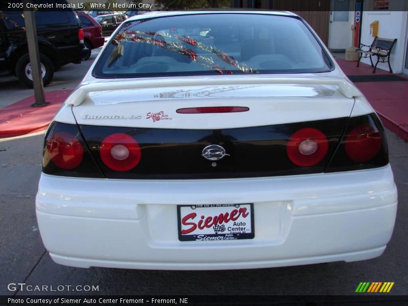 White / Medium Gray 2005 Chevrolet Impala LS