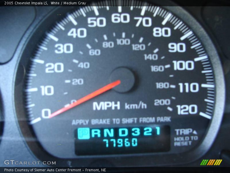 White / Medium Gray 2005 Chevrolet Impala LS