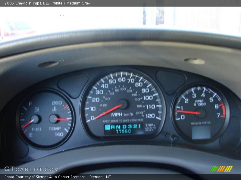 White / Medium Gray 2005 Chevrolet Impala LS