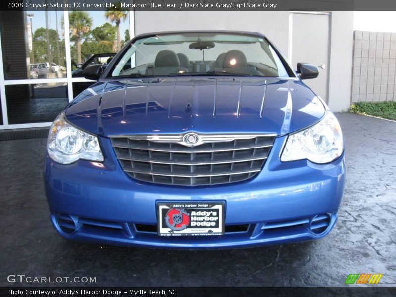 Marathon Blue Pearl / Dark Slate Gray/Light Slate Gray 2008 Chrysler Sebring LX Convertible
