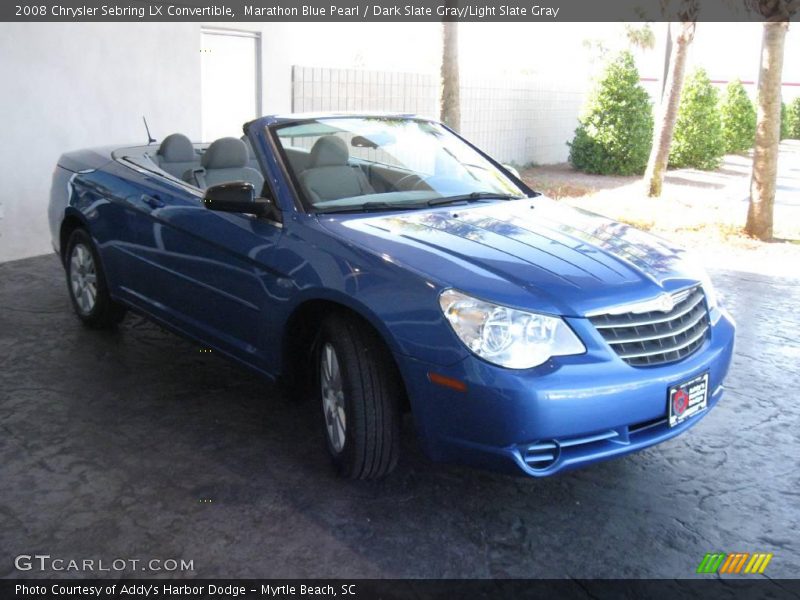 Marathon Blue Pearl / Dark Slate Gray/Light Slate Gray 2008 Chrysler Sebring LX Convertible