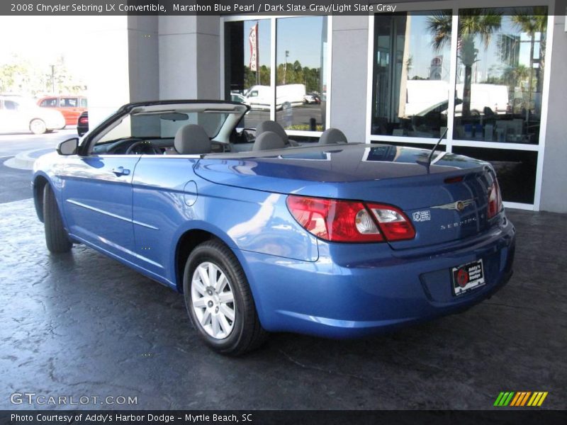 Marathon Blue Pearl / Dark Slate Gray/Light Slate Gray 2008 Chrysler Sebring LX Convertible