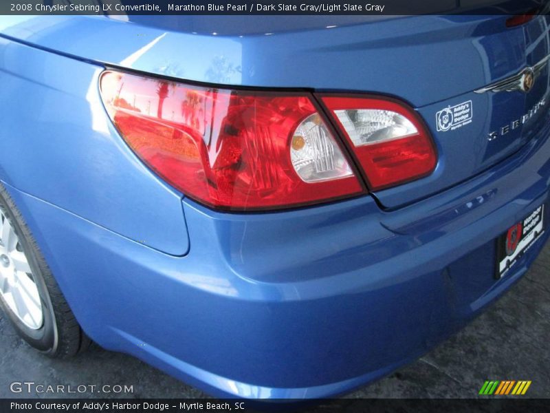Marathon Blue Pearl / Dark Slate Gray/Light Slate Gray 2008 Chrysler Sebring LX Convertible