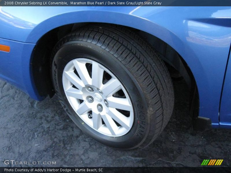 Marathon Blue Pearl / Dark Slate Gray/Light Slate Gray 2008 Chrysler Sebring LX Convertible