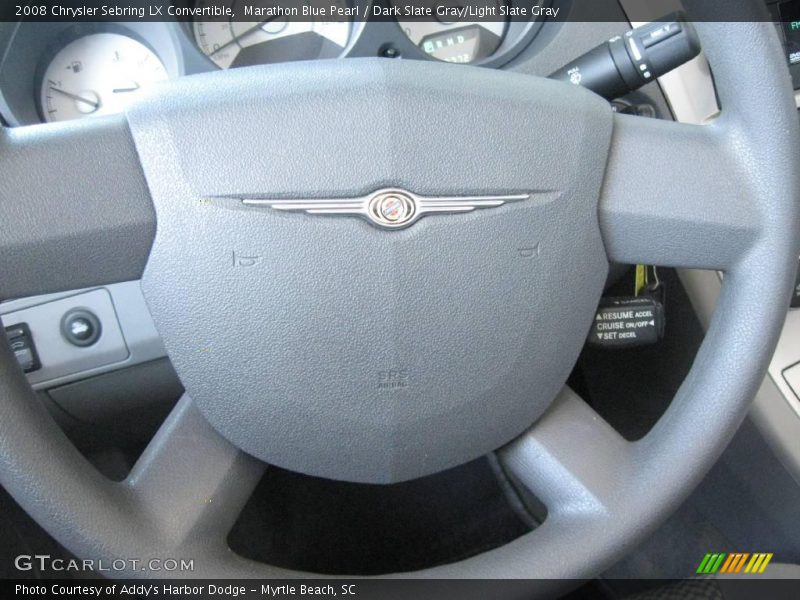 Marathon Blue Pearl / Dark Slate Gray/Light Slate Gray 2008 Chrysler Sebring LX Convertible