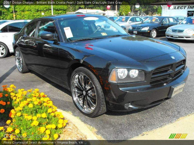 Brilliant Black Crystal Pearl / Dark Slate Gray/Light Slate Gray 2007 Dodge Charger