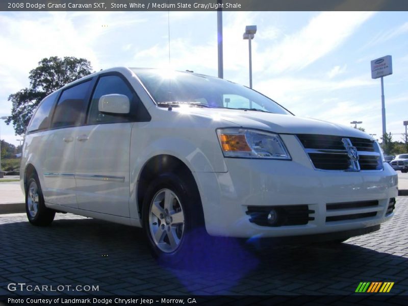 Stone White / Medium Slate Gray/Light Shale 2008 Dodge Grand Caravan SXT
