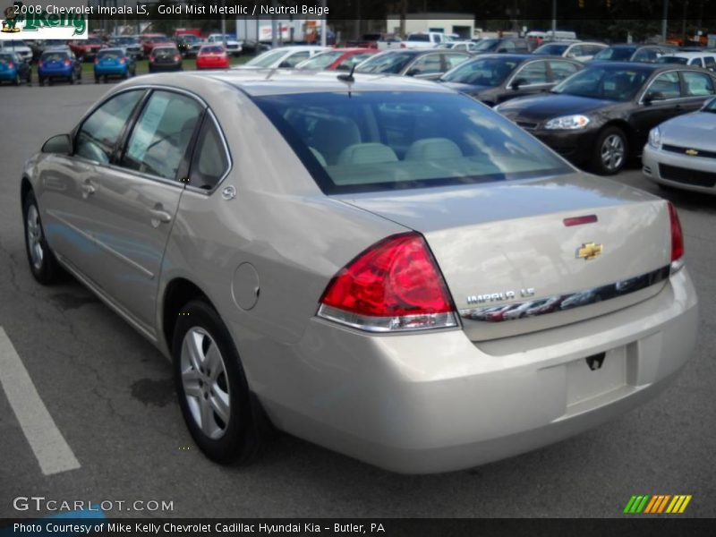 Gold Mist Metallic / Neutral Beige 2008 Chevrolet Impala LS