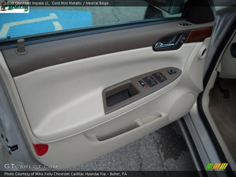 Gold Mist Metallic / Neutral Beige 2008 Chevrolet Impala LS