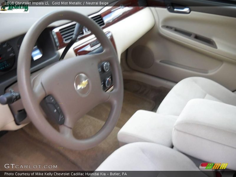 Gold Mist Metallic / Neutral Beige 2008 Chevrolet Impala LS