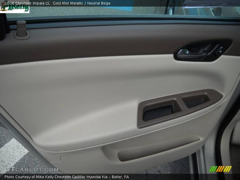 Gold Mist Metallic / Neutral Beige 2008 Chevrolet Impala LS