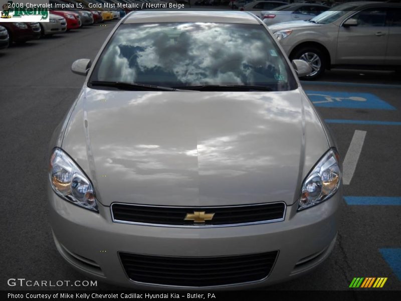 Gold Mist Metallic / Neutral Beige 2008 Chevrolet Impala LS