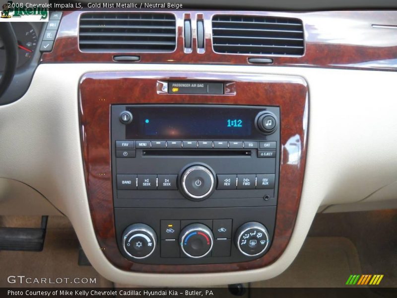 Gold Mist Metallic / Neutral Beige 2008 Chevrolet Impala LS