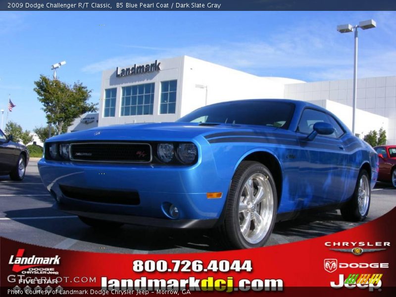 B5 Blue Pearl Coat / Dark Slate Gray 2009 Dodge Challenger R/T Classic