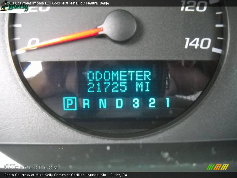 Gold Mist Metallic / Neutral Beige 2008 Chevrolet Impala LS