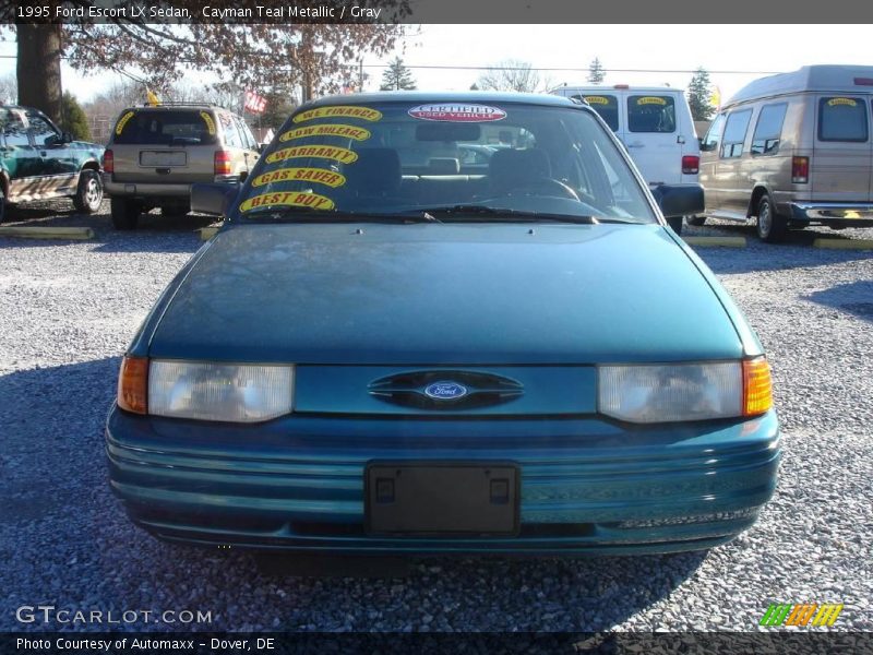 Cayman Teal Metallic / Gray 1995 Ford Escort LX Sedan