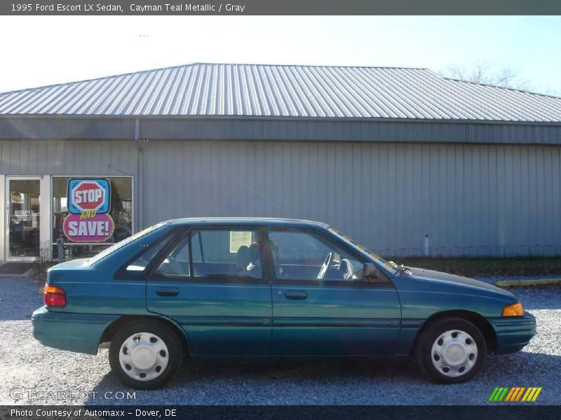 Cayman Teal Metallic / Gray 1995 Ford Escort LX Sedan
