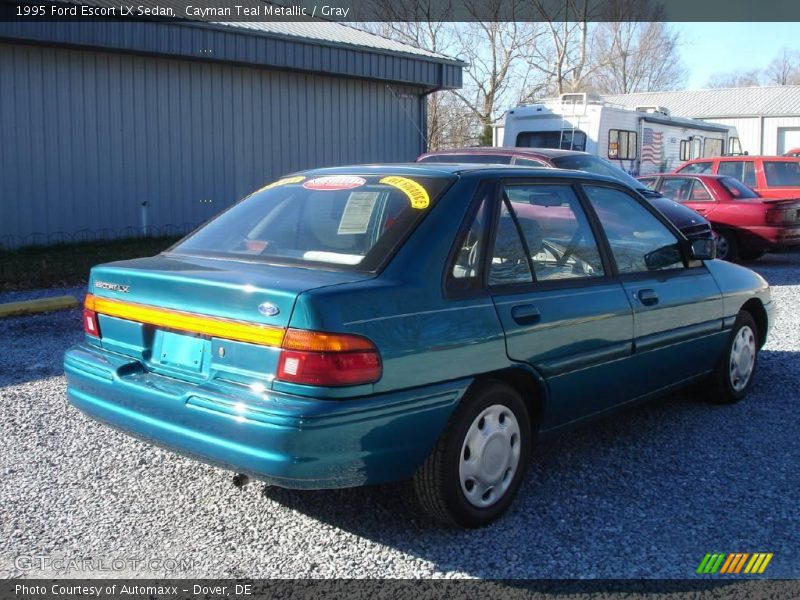 Cayman Teal Metallic / Gray 1995 Ford Escort LX Sedan