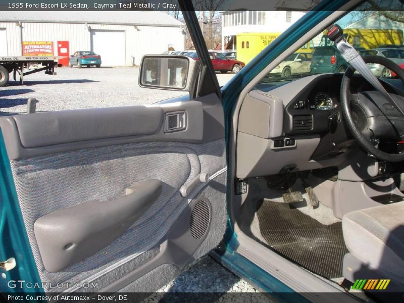Cayman Teal Metallic / Gray 1995 Ford Escort LX Sedan