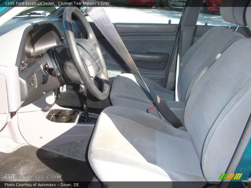Cayman Teal Metallic / Gray 1995 Ford Escort LX Sedan