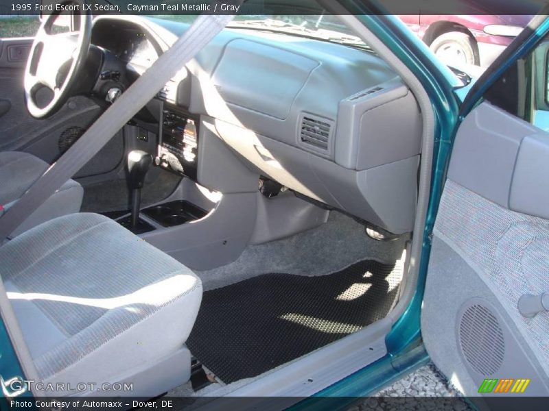 Cayman Teal Metallic / Gray 1995 Ford Escort LX Sedan