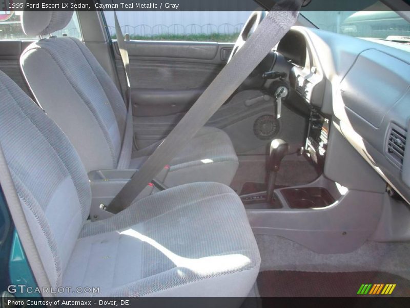 Cayman Teal Metallic / Gray 1995 Ford Escort LX Sedan