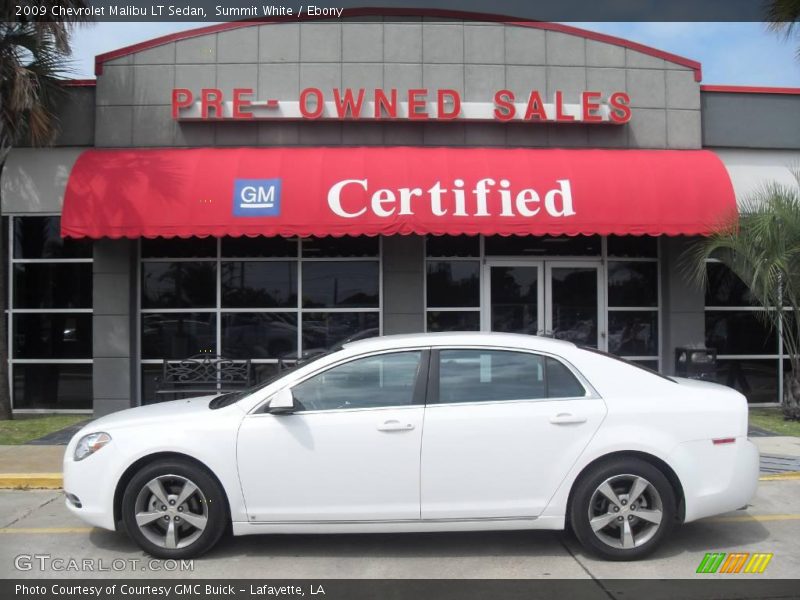 Summit White / Ebony 2009 Chevrolet Malibu LT Sedan