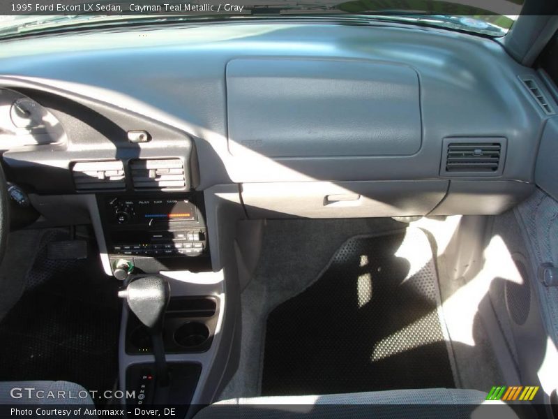 Cayman Teal Metallic / Gray 1995 Ford Escort LX Sedan