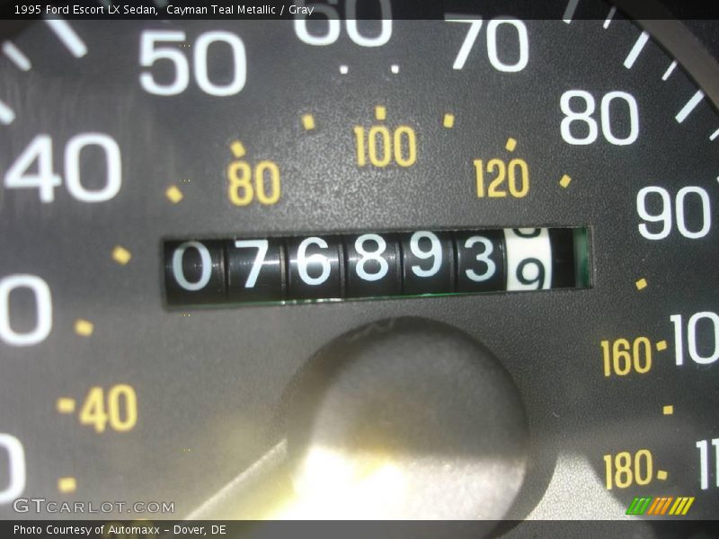 Cayman Teal Metallic / Gray 1995 Ford Escort LX Sedan