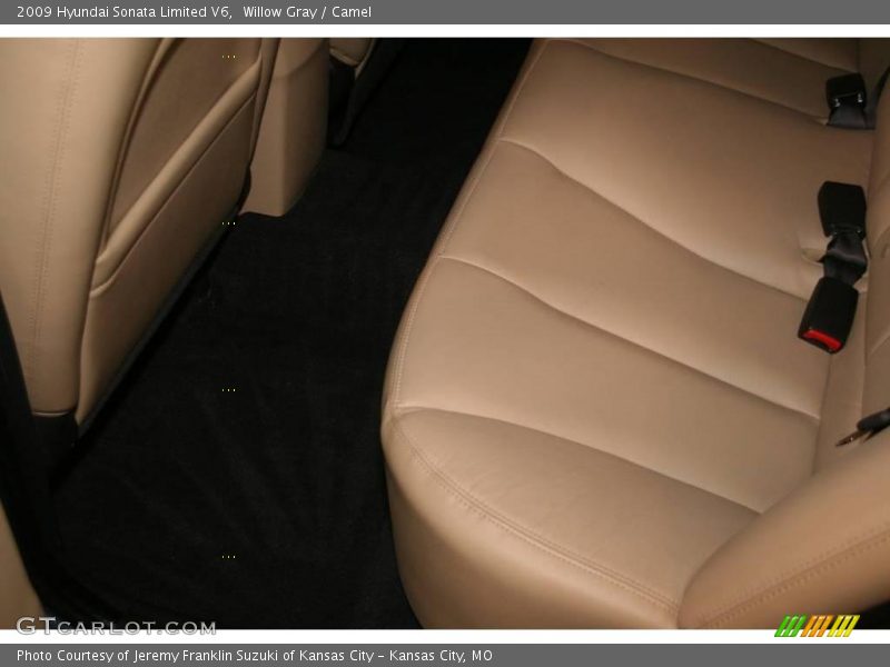 Willow Gray / Camel 2009 Hyundai Sonata Limited V6