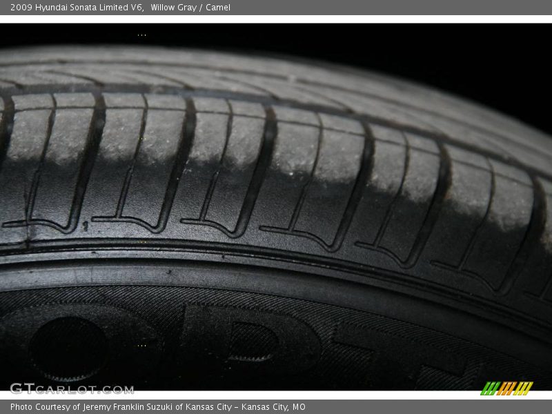 Willow Gray / Camel 2009 Hyundai Sonata Limited V6