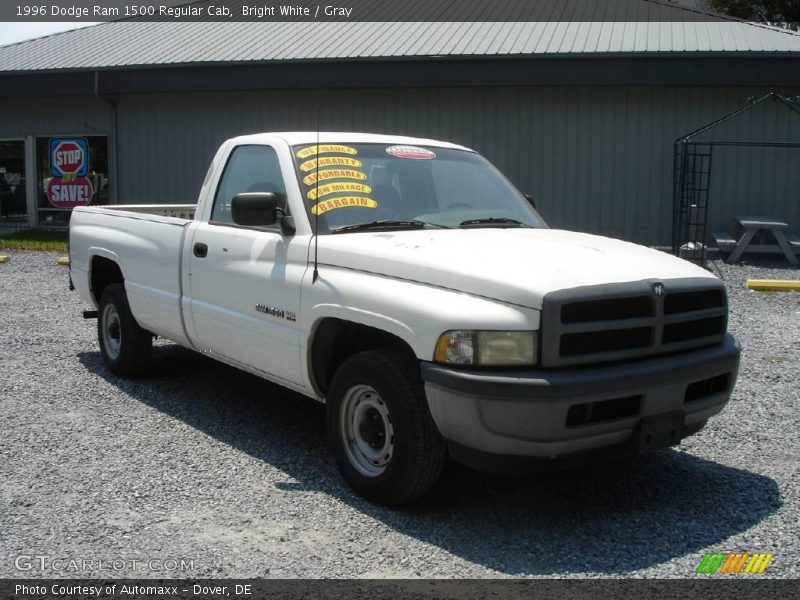 Bright White / Gray 1996 Dodge Ram 1500 Regular Cab