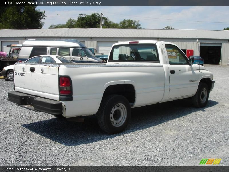 Bright White / Gray 1996 Dodge Ram 1500 Regular Cab