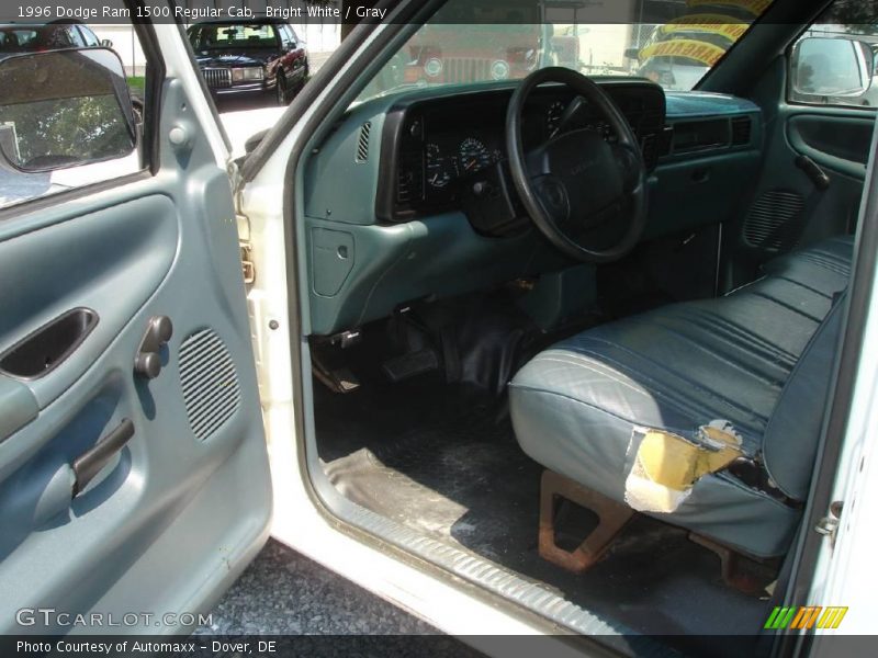 Bright White / Gray 1996 Dodge Ram 1500 Regular Cab