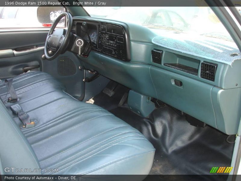 Bright White / Gray 1996 Dodge Ram 1500 Regular Cab
