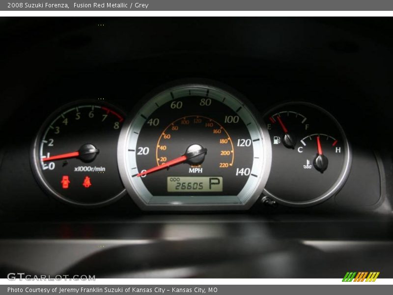 Fusion Red Metallic / Grey 2008 Suzuki Forenza