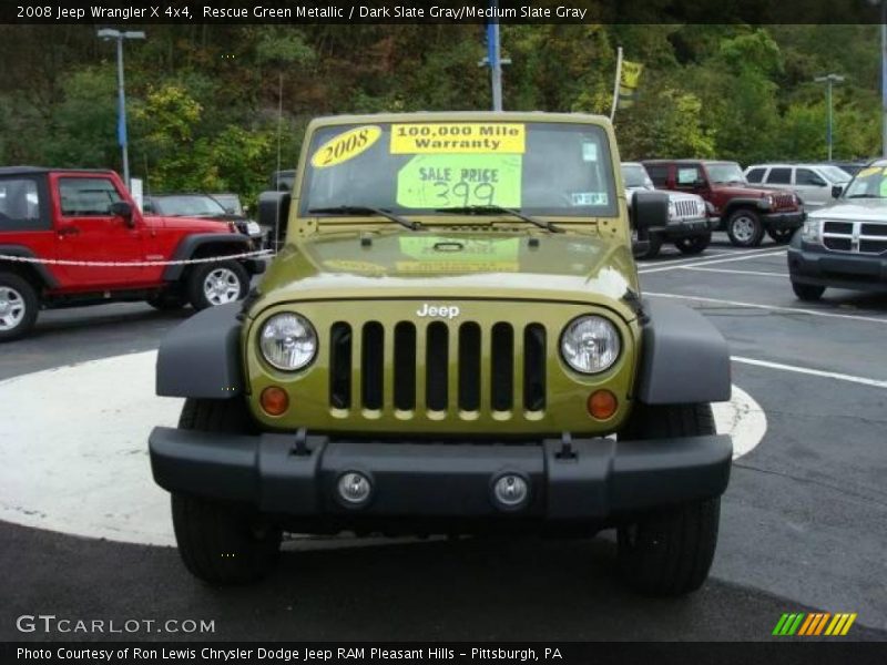 Rescue Green Metallic / Dark Slate Gray/Medium Slate Gray 2008 Jeep Wrangler X 4x4