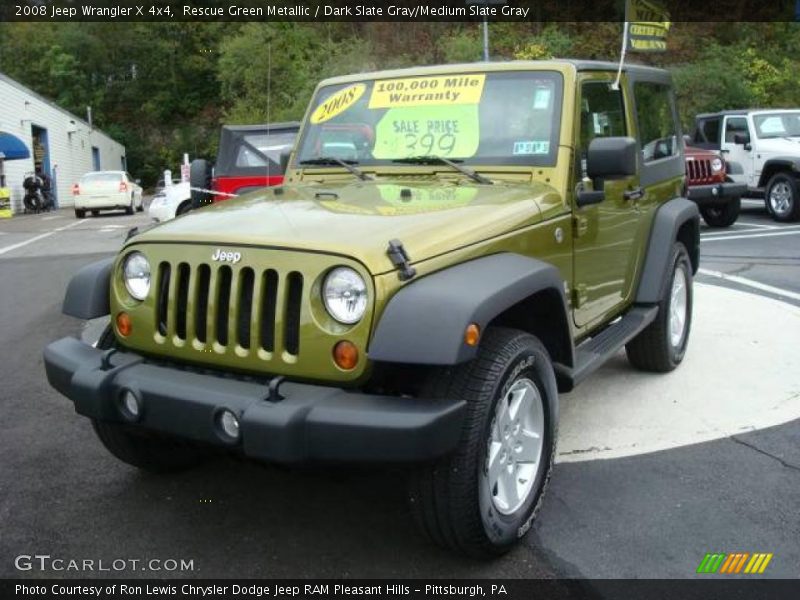 Rescue Green Metallic / Dark Slate Gray/Medium Slate Gray 2008 Jeep Wrangler X 4x4