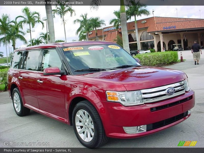 Redfire Metallic / Charcoal Black 2009 Ford Flex SEL