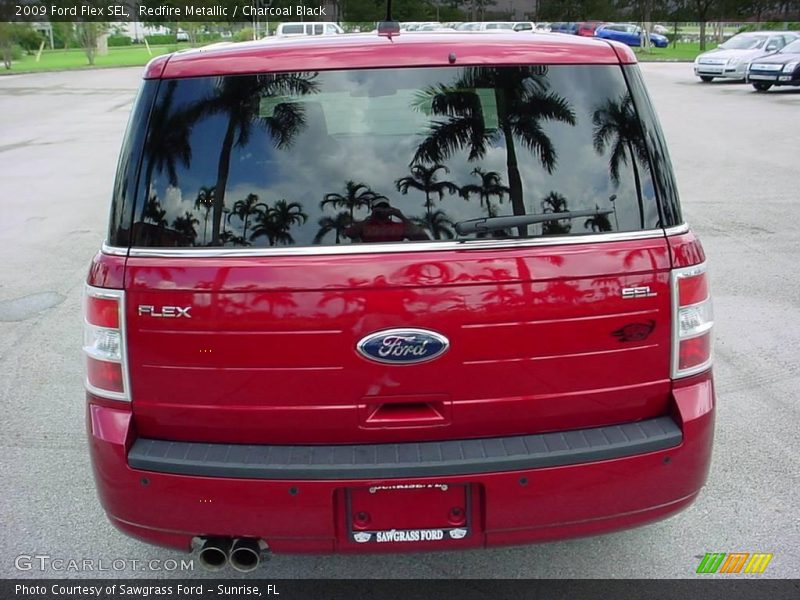 Redfire Metallic / Charcoal Black 2009 Ford Flex SEL