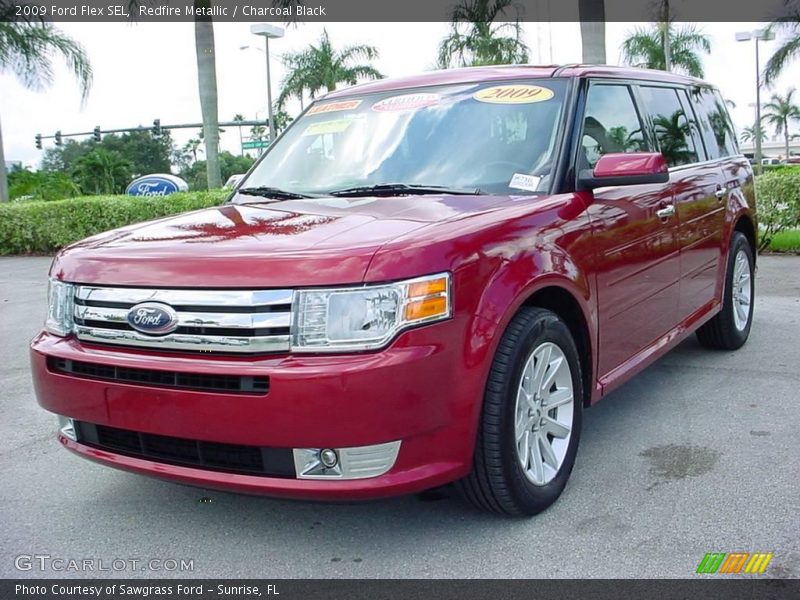 Redfire Metallic / Charcoal Black 2009 Ford Flex SEL