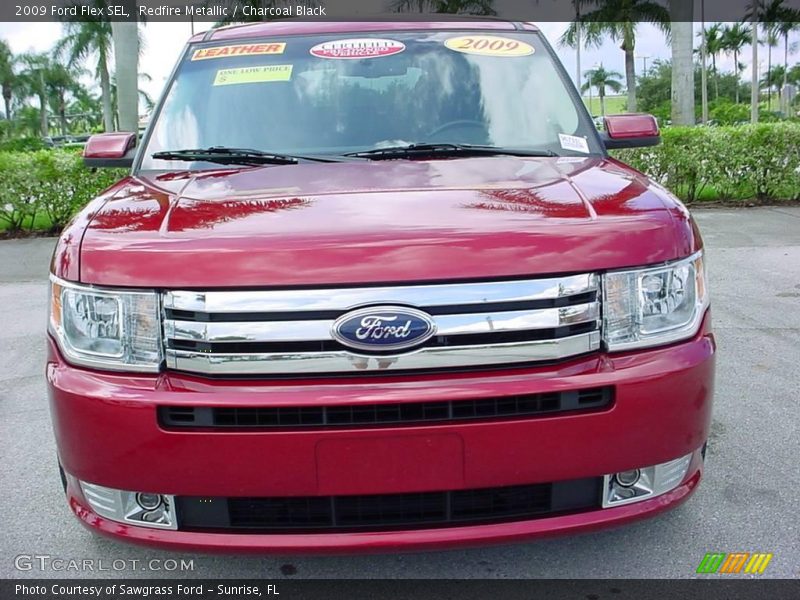 Redfire Metallic / Charcoal Black 2009 Ford Flex SEL
