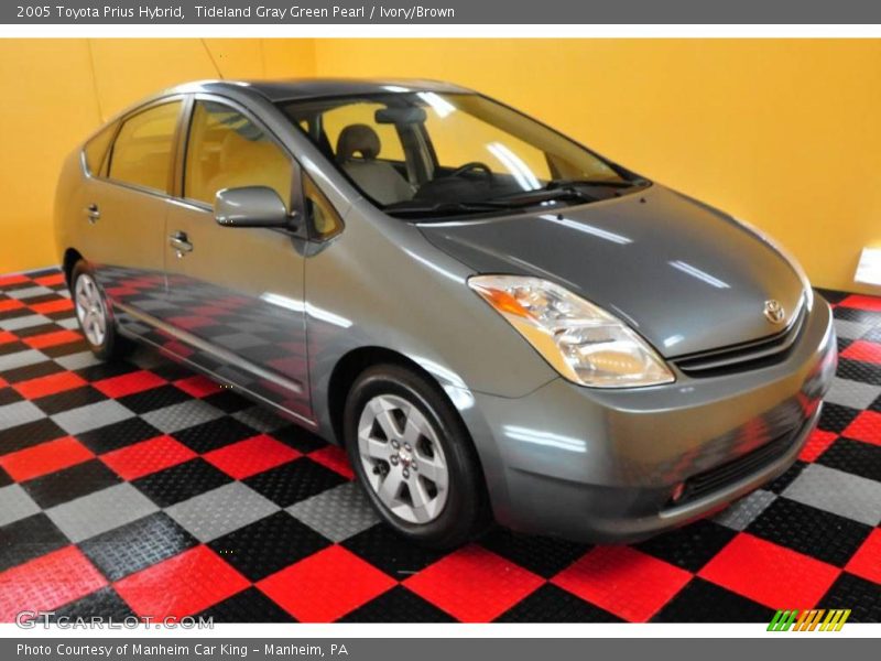 Tideland Gray Green Pearl / Ivory/Brown 2005 Toyota Prius Hybrid