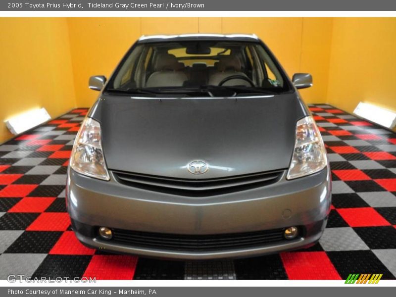 Tideland Gray Green Pearl / Ivory/Brown 2005 Toyota Prius Hybrid
